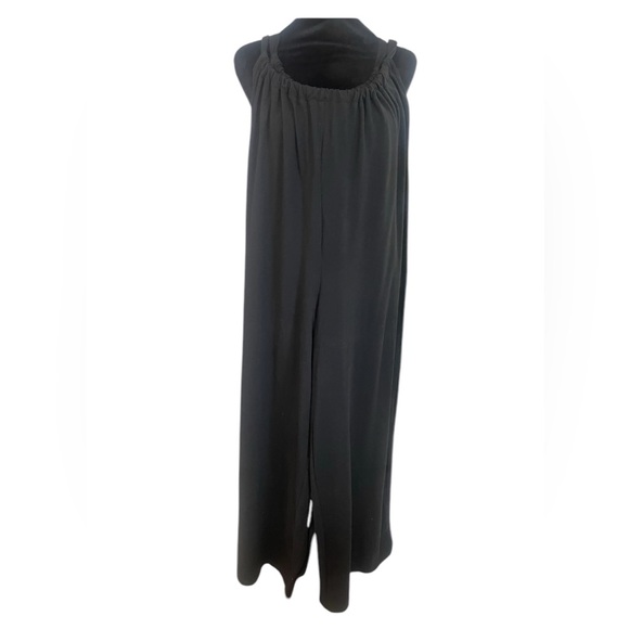 Flattering fun Black Sleeveless oversized Jumpsuit,cover up, overalls,Large, New - Picture 5 of 5